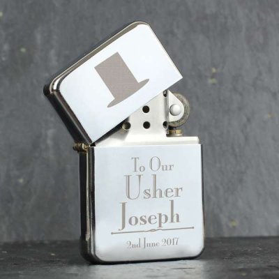 Personalised Decorative Wedding Usher Lighter (image for) Personalised Decorative Wedding Usher Lighter