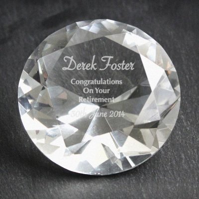Personalised Occasion Diamond Paperweight (image for) Personalised Occasion Diamond Paperweight
