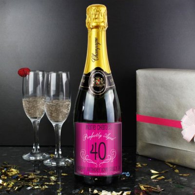 Personalised Age Champagne Pink (image for) Personalised Age Champagne Pink
