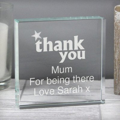 Personalised Thank you Large Crystal Token (image for) Personalised Thank you Large Crystal Token
