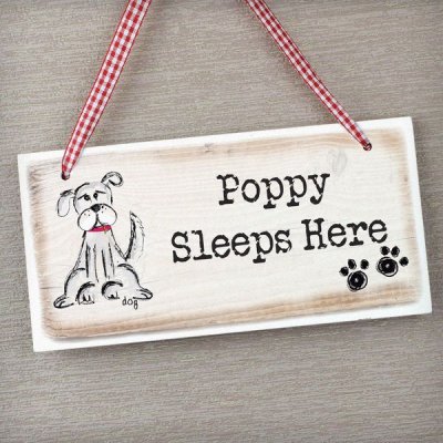 Personalised Dog Wooden Sign (image for) Personalised Dog Wooden Sign