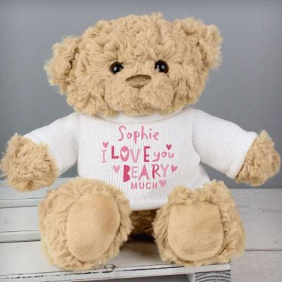 Personalised Love You Beary Much Teddy Bear (image for) Personalised Love You Beary Much Teddy Bear