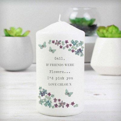 Personalised Forget me not Candle (image for) Personalised Forget me not Candle