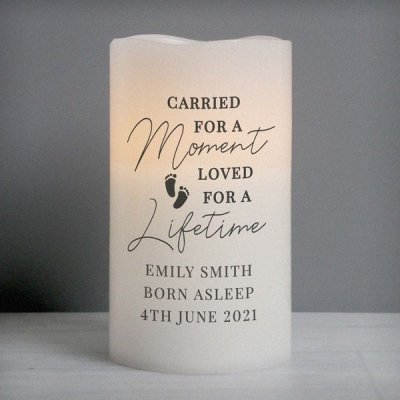 Personalised Carried For A Moment Led Candle (image for) Personalised Carried For A Moment Led Candle