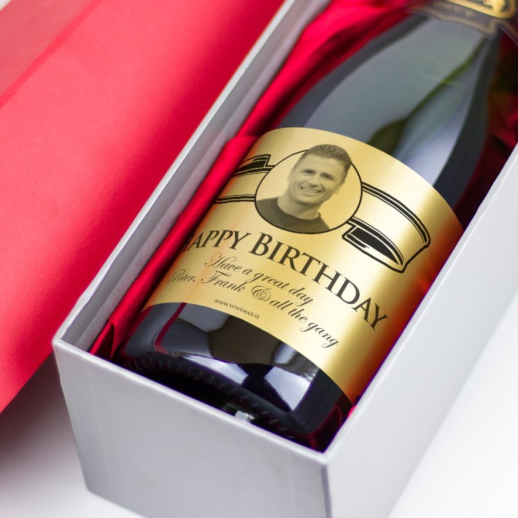 Modal Additional Images for Gold Label Personalised Birthday Champagne