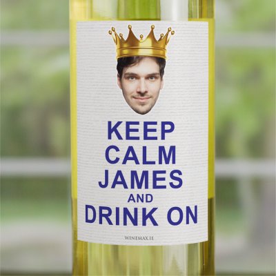Keep Calm and Carry On Personalised Wine with Photo (image for) Keep Calm and Carry On Personalised Wine with Photo