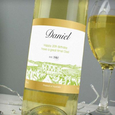 (image for) Personalised Free Text Vineyard White Wine