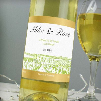 (image for) Personalised Free Text Vineyard White Wine