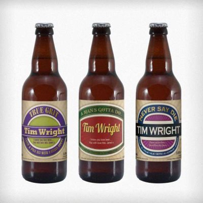 (image for) Personalised Man's Virtues Pack of 3 Beer