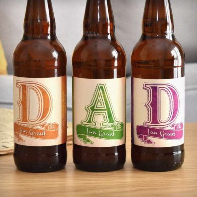 (image for) Personalised Dad Pack of 3 Beer