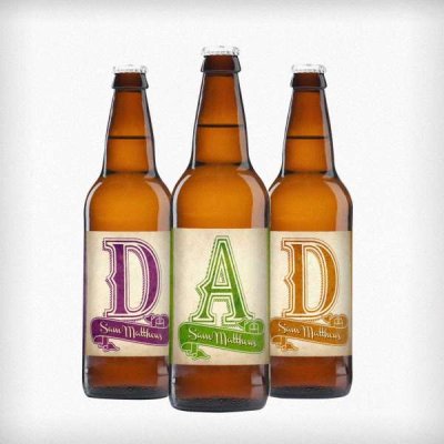 (image for) Personalised Dad Pack of 3 Beer