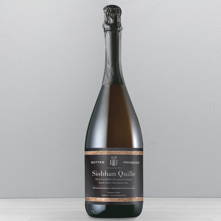 (image for) Personalised Classic Black Label Prosecco - Click Image to Close