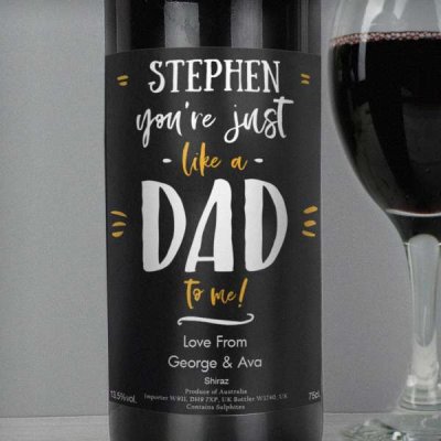 (image for) Personalised Like A Dad To Me Red Wine