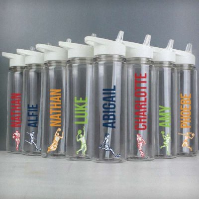 (image for) Personalised Sports Name Only Water Bottle