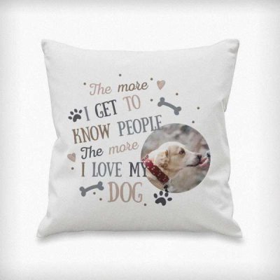 (image for) Personalised I Love My Dog Photo Upload Cushion