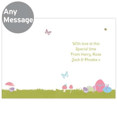 (image for) Personalised Easter Meadow Bunny Card