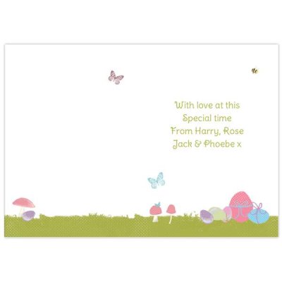 (image for) Personalised Easter Meadow Bunny Card