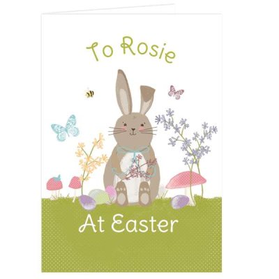 (image for) Personalised Easter Meadow Bunny Card