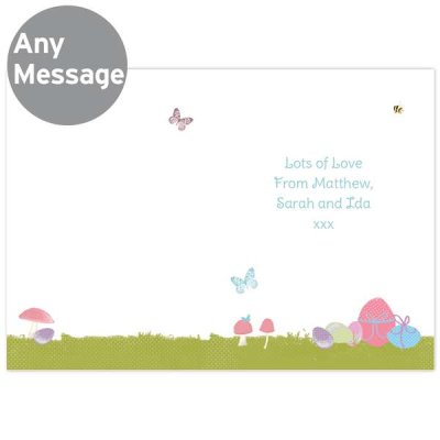 (image for) Personalised Easter Meadow Chick Card