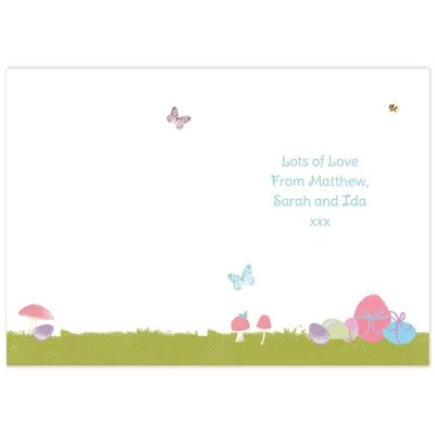 (image for) Personalised Easter Meadow Chick Card