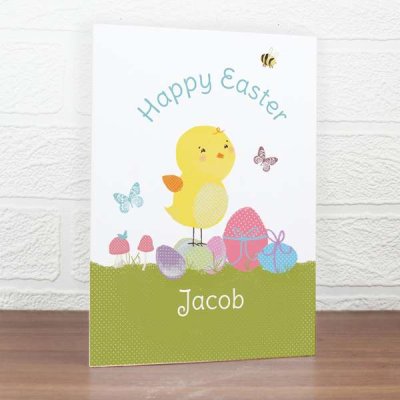 (image for) Personalised Easter Meadow Chick Card