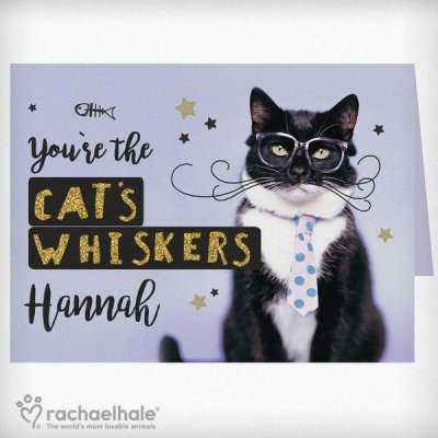 (image for) Personalised Rachael Hale 'You're the Cat's Whiskers' Card