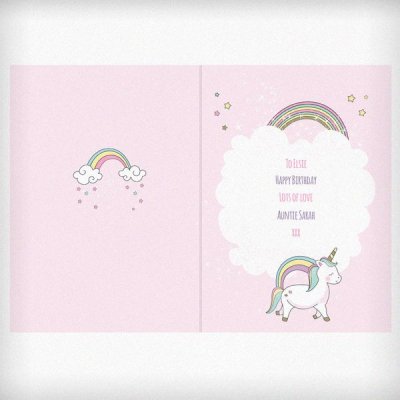 (image for) Personalised Baby Unicorn Card