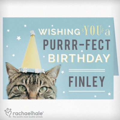 (image for) Personalised Rachael Hale Purr-fect Birthday Card