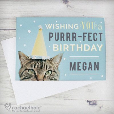 (image for) Personalised Rachael Hale Purr-fect Birthday Card