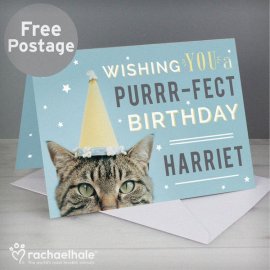 (image for) Personalised Rachael Hale Purr-fect Birthday Card