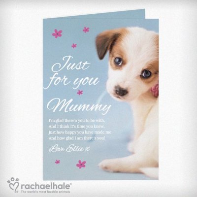 (image for) Personalised Rachael Hale 'Just for You' Puppy Card