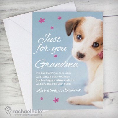 (image for) Personalised Rachael Hale 'Just for You' Puppy Card