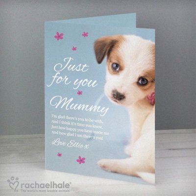 (image for) Personalised Rachael Hale 'Just for You' Puppy Card