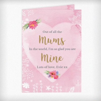 (image for) Personalised Floral Watercolour Card