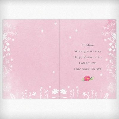 (image for) Personalised Floral Watercolour Card