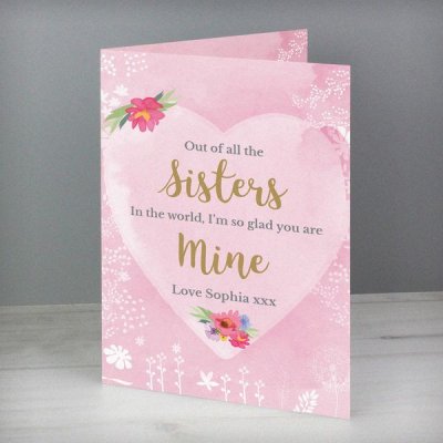 (image for) Personalised Floral Watercolour Card