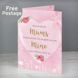 (image for) Personalised Floral Watercolour Card