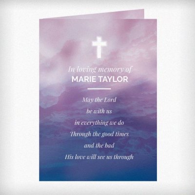 (image for) Personalised In Loving Memory Cross Card