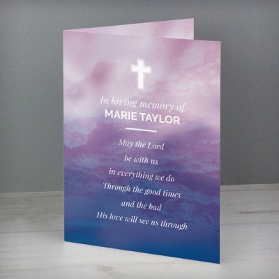 (image for) Personalised In Loving Memory Cross Card