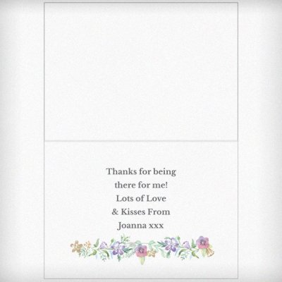 (image for) Personalised Bridesmaid 'Floral Watercolour Wedding' Card