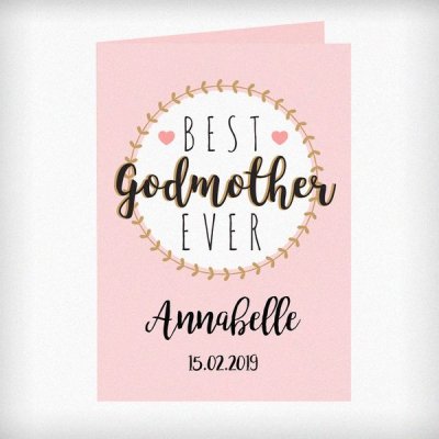 (image for) Personalised Best Godmother Card