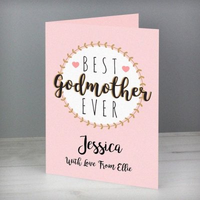 (image for) Personalised Best Godmother Card