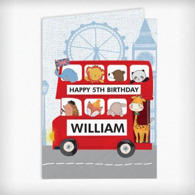 (image for) Personalised London Animal Bus Card