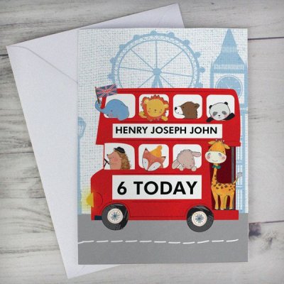 (image for) Personalised London Animal Bus Card