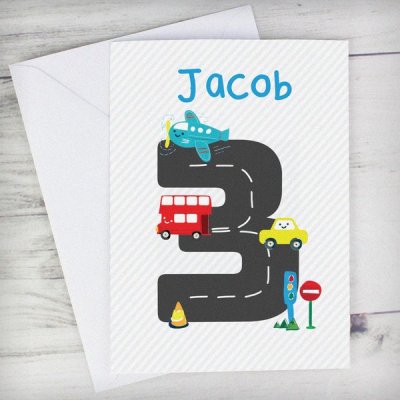 (image for) Personalised Vehicles Birthday Card