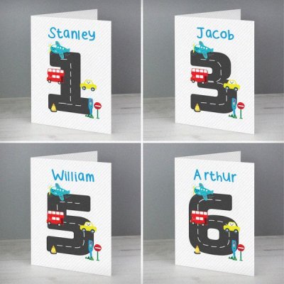 (image for) Personalised Vehicles Birthday Card