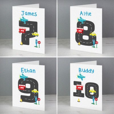 (image for) Personalised Vehicles Birthday Card