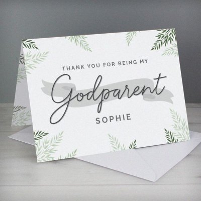 (image for) Personalised Godparent Card