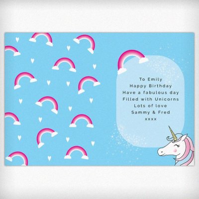 (image for) Personalised Unicorn Birthday Card