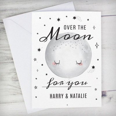 (image for) Personalised Over The Moon Card